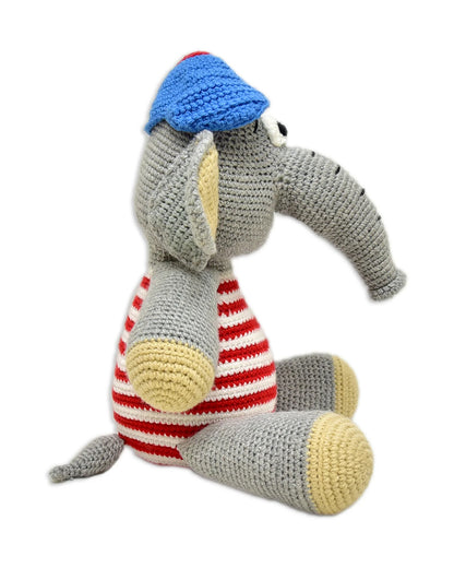 Happy Threads Bobo Elephant Soft Toy-Easily Washable-Plush Cuddly Toy For Newborn