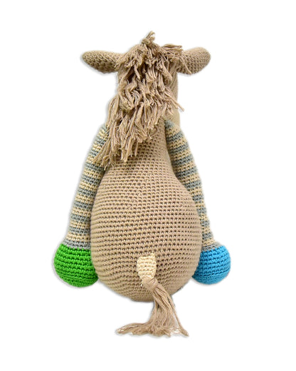 Happy Threads Handcrafted Amigurumi Soft Toy-Horse-Easily Washable-Handcrafted-Plush Cuddly Toy For Newborn