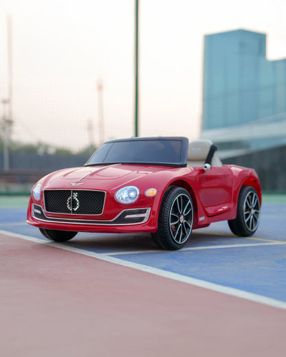 Bentley EXP 12 Speed 6e Ride On Car-Battery Operated-3 Point Safety Belt-With Manual or Remote Option to Steer-Tough Tires with Rear Suspension-Bold Gullwing Doors-Emotorad-For 3Y+ (Upto 30 Kg)-Red