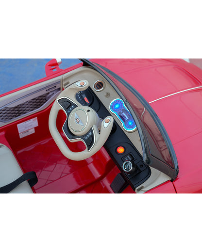 Bentley EXP 12 Speed 6e Ride On Car-Battery Operated-3 Point Safety Belt-With Manual or Remote Option to Steer-Tough Tires with Rear Suspension-Bold Gullwing Doors-Emotorad-For 3Y+ (Upto 30 Kg)-Red