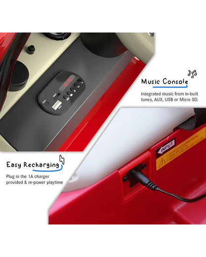 Bentley EXP 12 Speed 6e Ride On Car-Battery Operated-3 Point Safety Belt-With Manual or Remote Option to Steer-Tough Tires with Rear Suspension-Bold Gullwing Doors-Emotorad-For 3Y+ (Upto 30 Kg)-Red