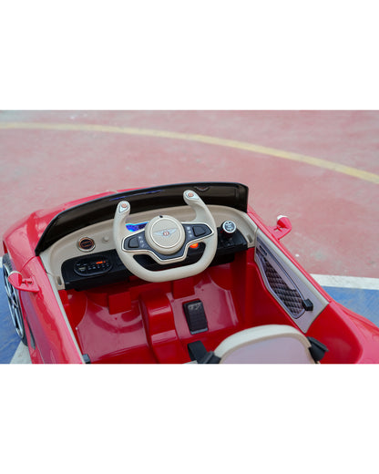 Bentley EXP 12 Speed 6e Ride On Car-Battery Operated-3 Point Safety Belt-With Manual or Remote Option to Steer-Tough Tires with Rear Suspension-Bold Gullwing Doors-Emotorad-For 3Y+ (Upto 30 Kg)-Red