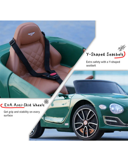 Bentley EXP 12 Speed 6e Ride On Car-Battery Operated-3 Point Safety Belt-With Manual or Remote Option to Steer-Tough Tires with Rear Suspension-Bold Gullwing Doors-Emotorad-For 3Y+ (Upto 30 Kg)-Green