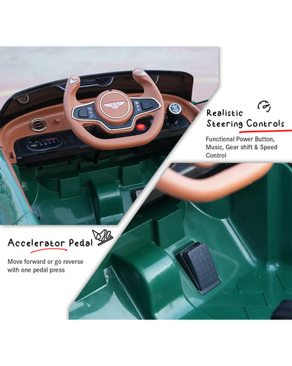 Bentley EXP 12 Speed 6e Ride On Car-Battery Operated-3 Point Safety Belt-With Manual or Remote Option to Steer-Tough Tires with Rear Suspension-Bold Gullwing Doors-Emotorad-For 3Y+ (Upto 30 Kg)-Green