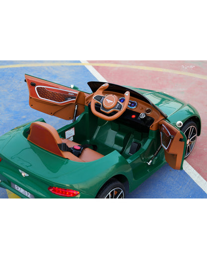 Bentley EXP 12 Speed 6e Ride On Car-Battery Operated-3 Point Safety Belt-With Manual or Remote Option to Steer-Tough Tires with Rear Suspension-Bold Gullwing Doors-Emotorad-For 3Y+ (Upto 30 Kg)-Green