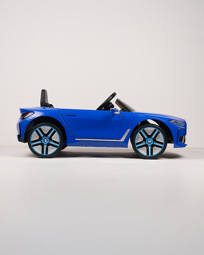 BMW i4 Ride On Car-Battery Operated-With Manual or Remote Option to Steer-Tough Tires with Rear Suspension-Integrated Music-Emotorad-For 3Y+ (Upto 30 kg)-Blue