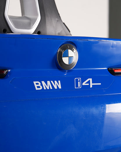 BMW i4 Ride On Car-Battery Operated-With Manual or Remote Option to Steer-Tough Tires with Rear Suspension-Integrated Music-Emotorad-For 3Y+ (Upto 30 kg)-Blue
