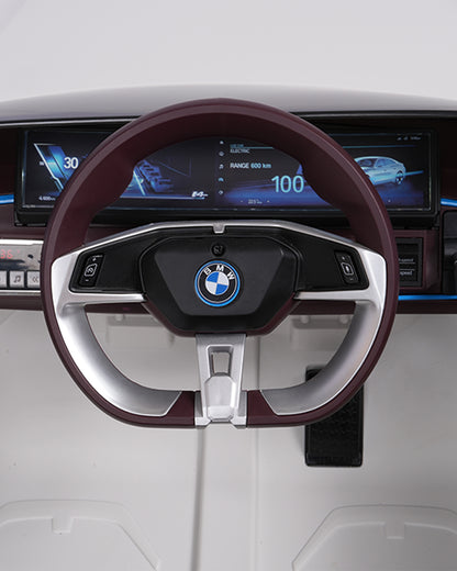 BMW i4 Ride On Car-Battery Operated-With Manual or Remote Option to Steer-Tough Tires with Rear Suspension-Integrated Music-Emotorad-For 3Y+ (Upto 30 kg)-White