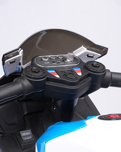 BMW HP4 Ride On Bike-Battery Operated-Push Button to Start-Precise Braking System-Anti Skid Wheels with Rear Suspension-Powerful Front Light-For 3Y +-Emotorad-Blue