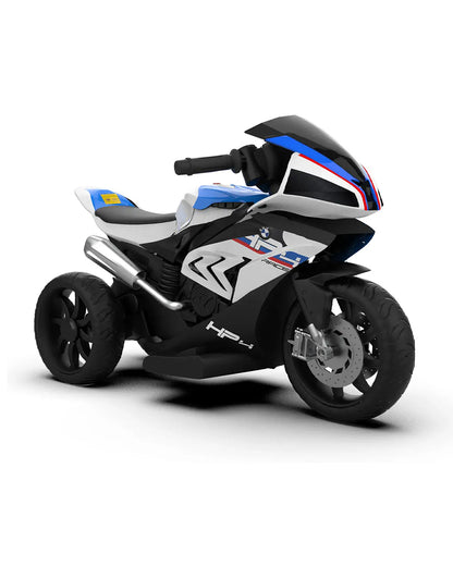 BMW HP4 Ride On Bike-Battery Operated-Push Button to Start-Precise Braking System-Anti Skid Wheels with Rear Suspension-Powerful Front Light-For 3Y +-Emotorad-White