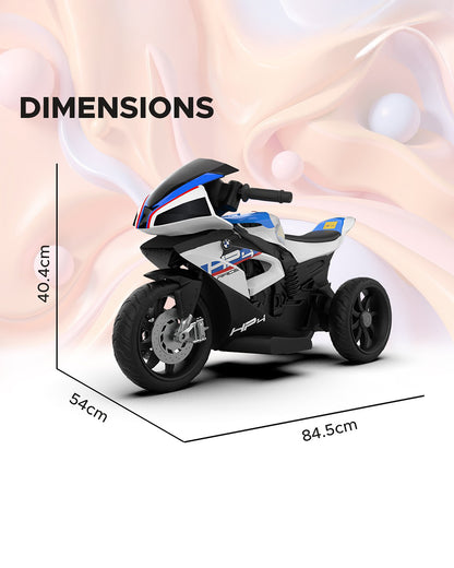 BMW HP4 Ride On Bike-Battery Operated-Push Button to Start-Precise Braking System-Anti Skid Wheels with Rear Suspension-Powerful Front Light-For 3Y +-Emotorad-White