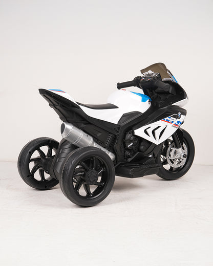 BMW HP4 Ride On Bike-Battery Operated-Push Button to Start-Precise Braking System-Anti Skid Wheels with Rear Suspension-Powerful Front Light-For 3Y +-Emotorad-White