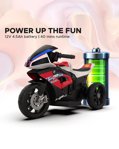 BMW HP4 Ride On Bike-Battery Operated-Push Button to Start-Precise Braking System-Anti Skid Wheels with Rear Suspension-Powerful Front Light-For 3Y +-Emotorad-Red