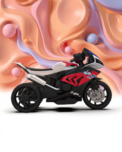 BMW HP4 Ride On Bike-Battery Operated-Push Button to Start-Precise Braking System-Anti Skid Wheels with Rear Suspension-Powerful Front Light-For 3Y +-Emotorad-Red