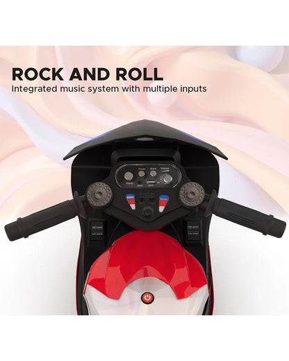 BMW HP4 Ride On Bike-Battery Operated-Push Button to Start-Precise Braking System-Anti Skid Wheels with Rear Suspension-Powerful Front Light-For 3Y +-Emotorad-Red