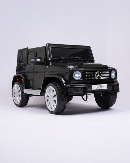 G Wagon Ride On Car-Battery Operated-With Manual or Remote Option to Steer-Tough Tires with Rear Suspension-Integrated Music-Emotorad-For 3Y+ (Upto 30 kg)-Black