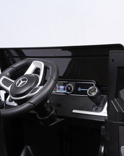 G Wagon Ride On Car-Battery Operated-With Manual or Remote Option to Steer-Tough Tires with Rear Suspension-Integrated Music-Emotorad-For 3Y+ (Upto 30 kg)-Black
