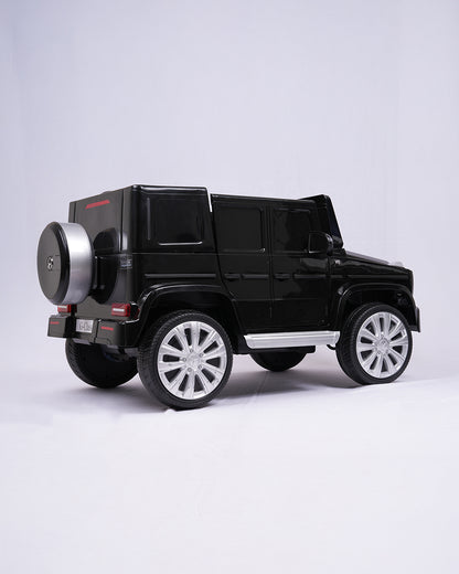 G Wagon Ride On Car-Battery Operated-With Manual or Remote Option to Steer-Tough Tires with Rear Suspension-Integrated Music-Emotorad-For 3Y+ (Upto 30 kg)-Black
