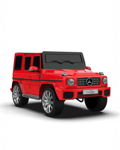 G Wagon Ride On Car-Battery Operated-With Manual or Remote Option to Steer-Tough Tires with Rear Suspension-Integrated Music-Emotorad-For 3Y+ (Upto 30 kg)-Red