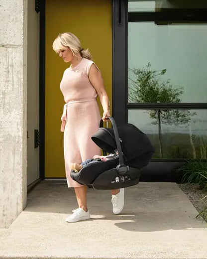 Nuna Arra Next Baby Car Seat-Rear Facing-3 Positions & 157 Degrees Flat Reclining Seat-Lightweight-10 Positions Adjustable Headrest-For 0 to 1.5Y (Upto 13 Kg)-Caviar