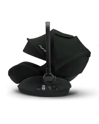 Nuna Arra Next Car Seat With Base Curv-Car Seat Features (Rear Facing, 3 Positions & 157 Degrees Flat Reclining Seat, For 0 to 1.5Y-Base Features (Smart Swivel Lock, Steel Stability Leg)-Caviar