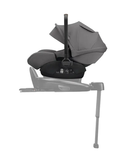 Nuna TRIV Next Stroller, Arra Next Car Seat and Base Curv Travel System-With Cup Holder-Stroller: (One Hand Fold, Upto 22 Kg)-Car Seat:(157 Degrees Flat Reclining Seat, Upto 13 Kg)-Base: (Steel Stability Leg & Swivel Lock)-Granite