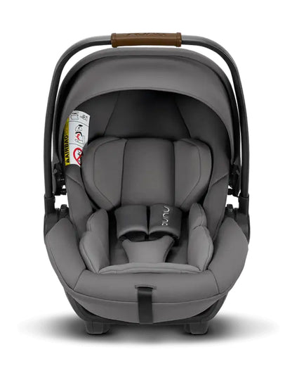 Nuna TRIV Next Stroller, Arra Next Car Seat and Base Curv Travel System-With Cup Holder-Stroller: (One Hand Fold, Upto 22 Kg)-Car Seat:(157 Degrees Flat Reclining Seat, Upto 13 Kg)-Base: (Steel Stability Leg & Swivel Lock)-Granite