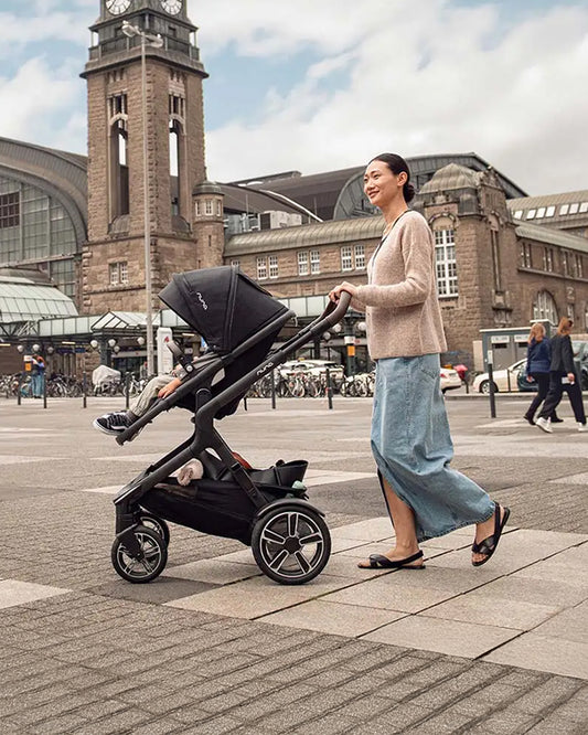 Nuna Demi Next Baby Stroller-Height Adjustable Parent Handle Bar-Reversible Seat-Wide Front Wheels-10 Kg Spacious Basket-2 Years Warranty-For 6M to 4Y (Upto 22 Kg)-Granite