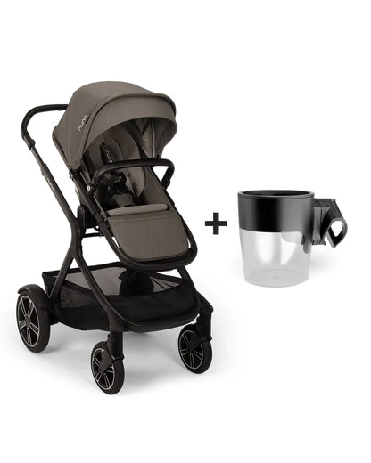 Nuna Demi Next Baby Stroller-With Cup Holder-Height Adjustable Parent Handle Bar-Reversible Seat-Wide Front Wheels-10 Kg Spacious Basket-2 Years Warranty-For 6M to 4Y (Upto 22 Kg)-Granite
