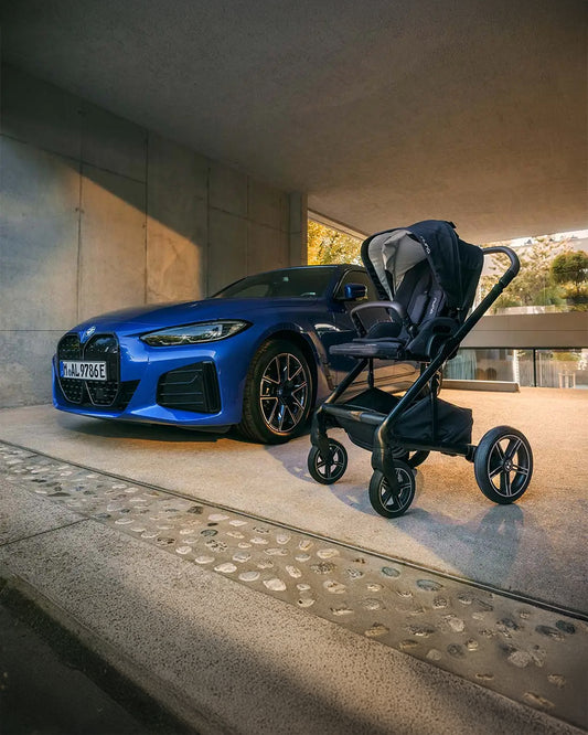 Nuna Mixx Next BMW Collection Stroller-With Cup Holder-Metal BMW Badge On Window Flap-Exclusvie Wheels With BMW Trinity Pattern-2 Years Warranty-Pram for 0 to 4Y (Upto 22 Kg)-Element