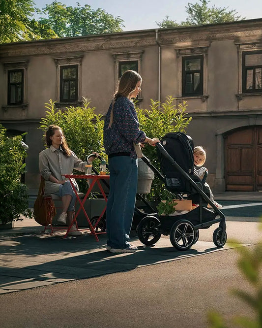 Nuna Mixx Next BMW Collection Stroller-With Cup Holder-Metal BMW Badge On Window Flap-Exclusvie Wheels With BMW Trinity Pattern-2 Years Warranty-Pram for 0 to 4Y (Upto 22 Kg)-Element