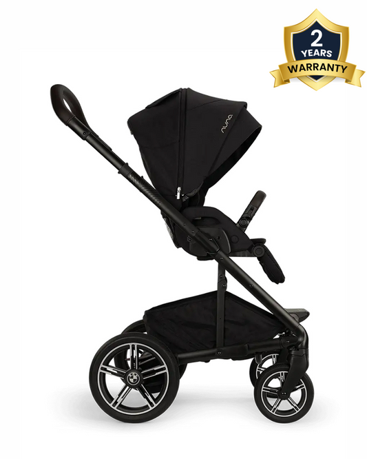 Nuna Mixx Next BMW Collection Stroller-With Cup Holder-Metal BMW Badge On Window Flap-Exclusvie Wheels With BMW Trinity Pattern-2 Years Warranty-Pram for 0 to 4Y (Upto 22 Kg)-Element