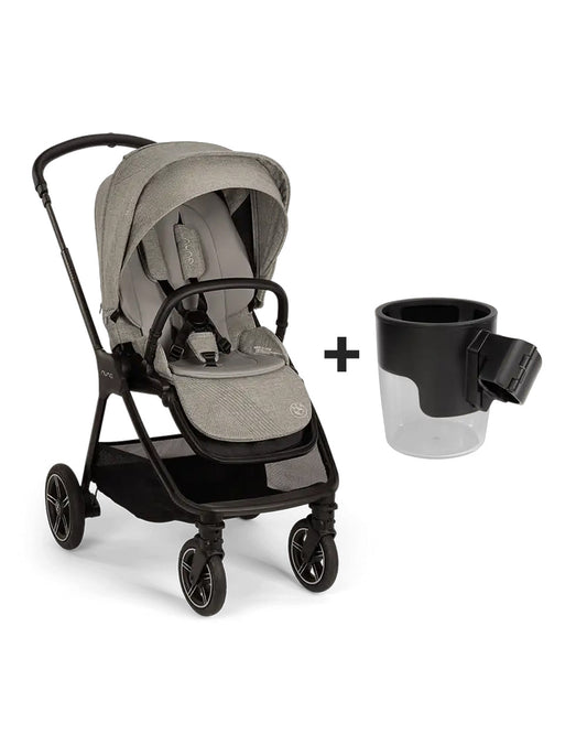 Nuna TRIV Next BMW Collection Stroller-With Cup Holder-Metal BMW Badge On Window Flap-Exclusvie Wheels With BMW Trinity Pattern-2 Years Warranty-Pram for 0 to 4Y (Upto 22 Kg)-Graphene