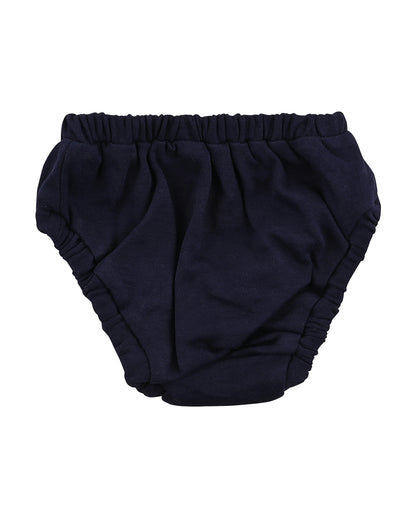 nuluv Navy Blue & White Brief-Cotton-Solid-Pack of 2-For Infants