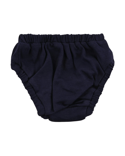 nuluv Navy Blue & White Brief-Cotton-Solid-Pack of 2-For Infants
