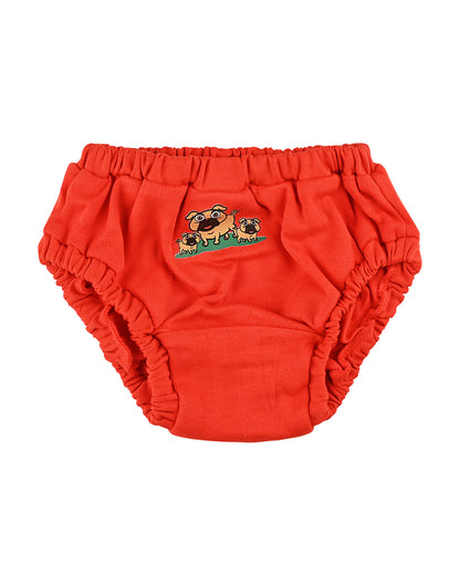 nuluv White & Red Briefs-Cotton-Other Prints-Pack of 2-For Infants