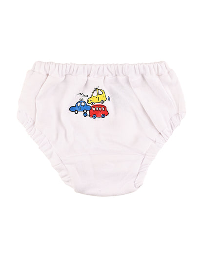nuluv White & Yellow Briefs-Cotton-Other Prints-Pack of 2-For Infants