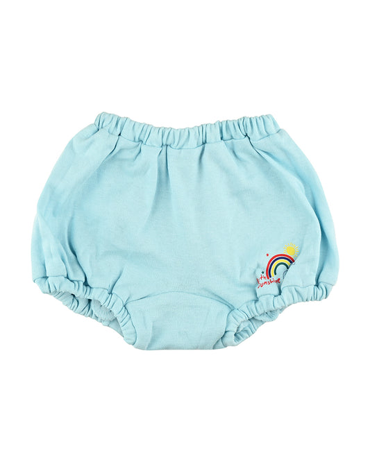 nuluv Light Blue, White & Multicolor Bloomers-Cotton-Other Prints-Pack of 2-For Infants