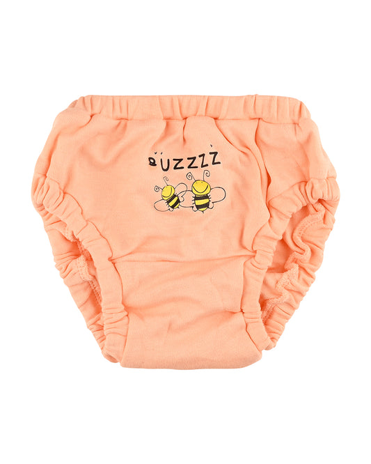 nuluv Peach & White Bloomers-Cotton-Solid-Pack of 2-For Infants