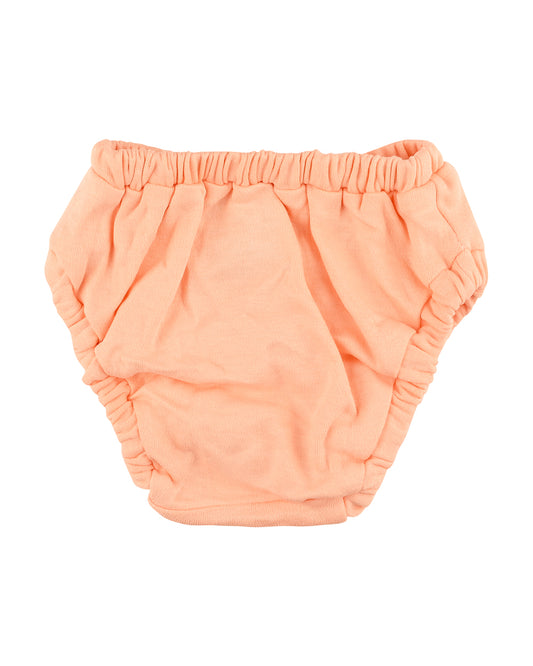 nuluv Peach & White Bloomers-Cotton-Solid-Pack of 2-For Infants