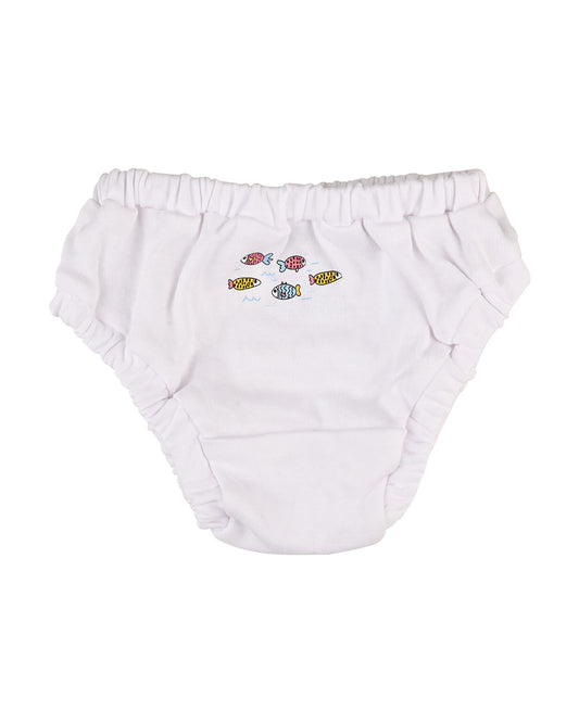 nuluv Light Blue & White Bloomers-Cotton-Solid-Pack of 2-For Infants