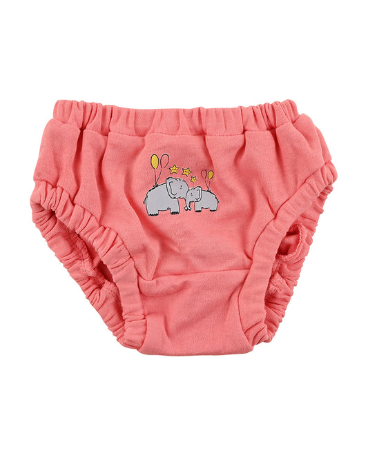 nuluv Peach Pink & White Bloomers-Cotton-Solid-Pack of 2-For Infants