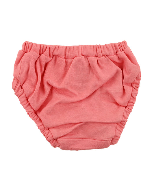 nuluv Peach Pink & White Bloomers-Cotton-Solid-Pack of 2-For Infants