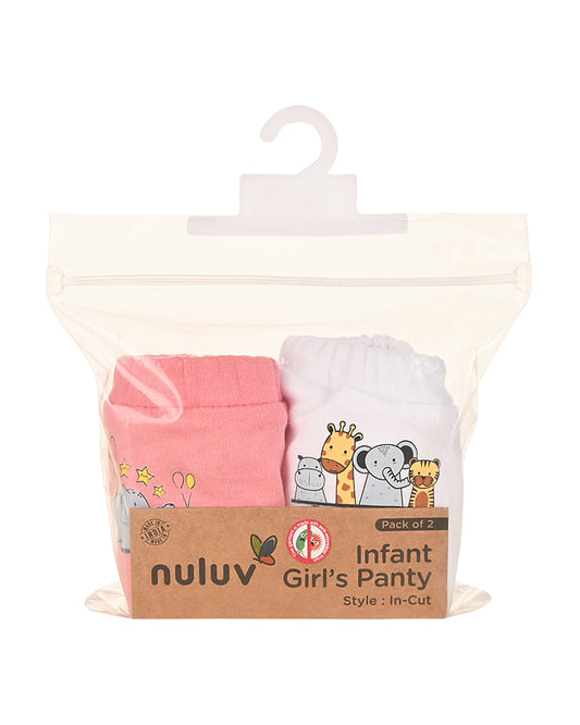 nuluv Peach Pink & White Bloomers-Cotton-Solid-Pack of 2-For Infants