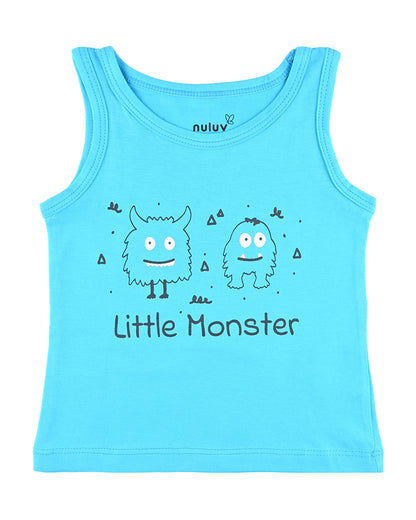 nuluv Turquoise Vests-Cotton-Striped-Pack of 2-For Infants