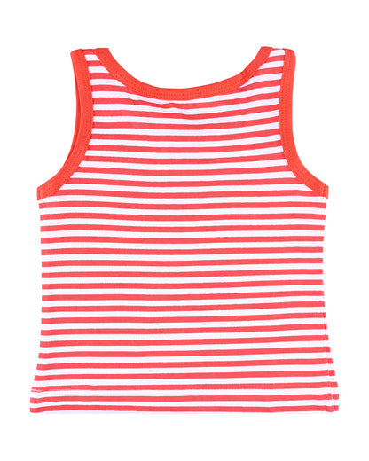 nuluv Red Vests-Cotton-Striped-Pack of 2-For Infants
