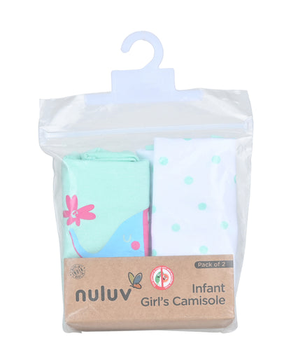 nuluv Light Blue Vest-Cotton-Polka Dots-Pack of 2-For Infants