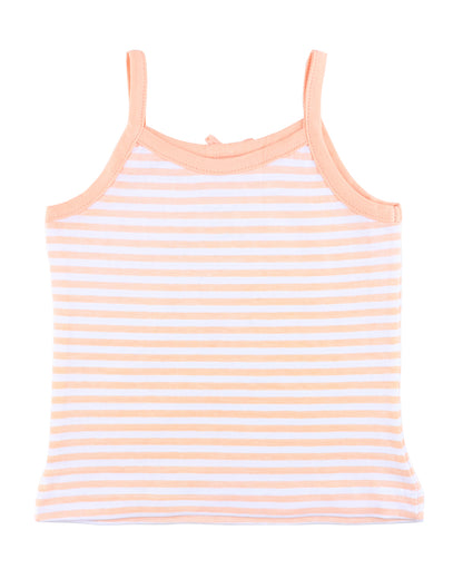 nuluv Pink Vests-Cotton-Striped-Pack of 2-For Infants