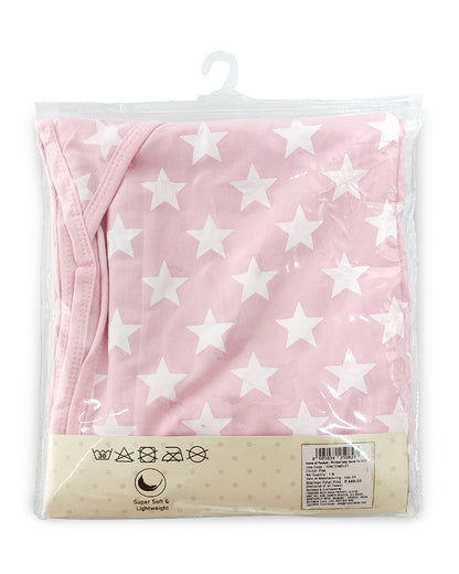 nuluv Star Hooded Baby Bath Towel-100% Cotton Single Jersey-Pink