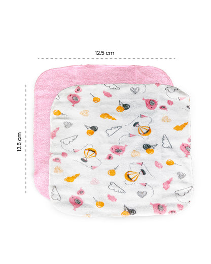 nuluv Printed Baby Napkins-100% Cotton Terry-Pack of 6-For Infant Girls